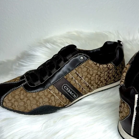 EUC Coach “Kelsie” signature logo in khaki, women's size 7.5 - Picture 2 of 11